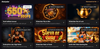 Birinchi depozitingiz uchun bonuslar, takliflar va promo kodlar