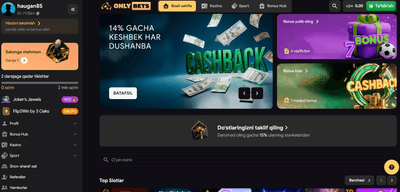 OnlyBets: eng yaxshi kazino va bukmeker sharhi